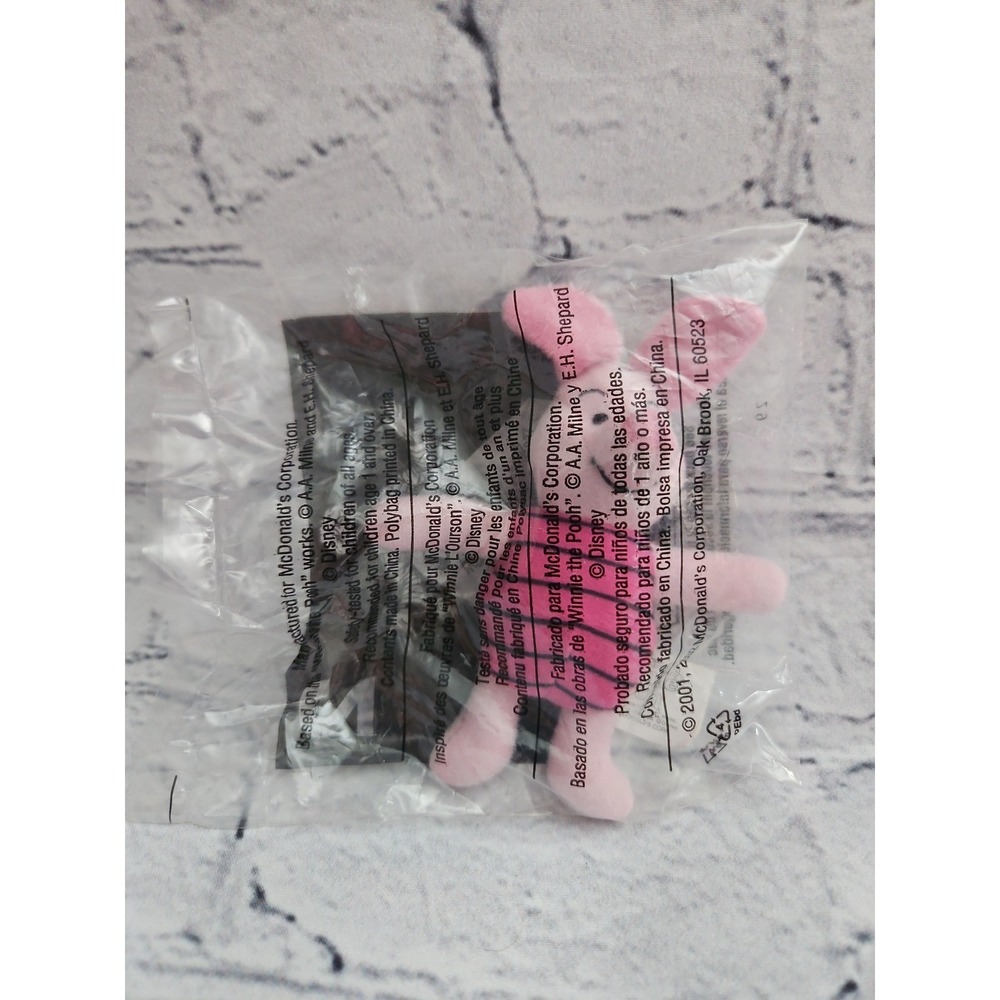 Vintage 2001 McDonald's Disney Winnie the Pooh Piglet Plush Toy NIP Sealed